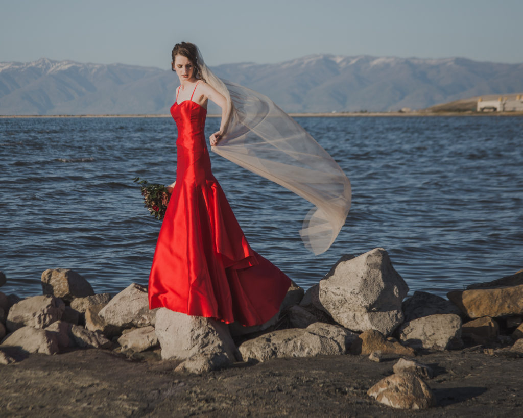  The Great Saltair Bride, utah red wedding dress, bridals great saltair